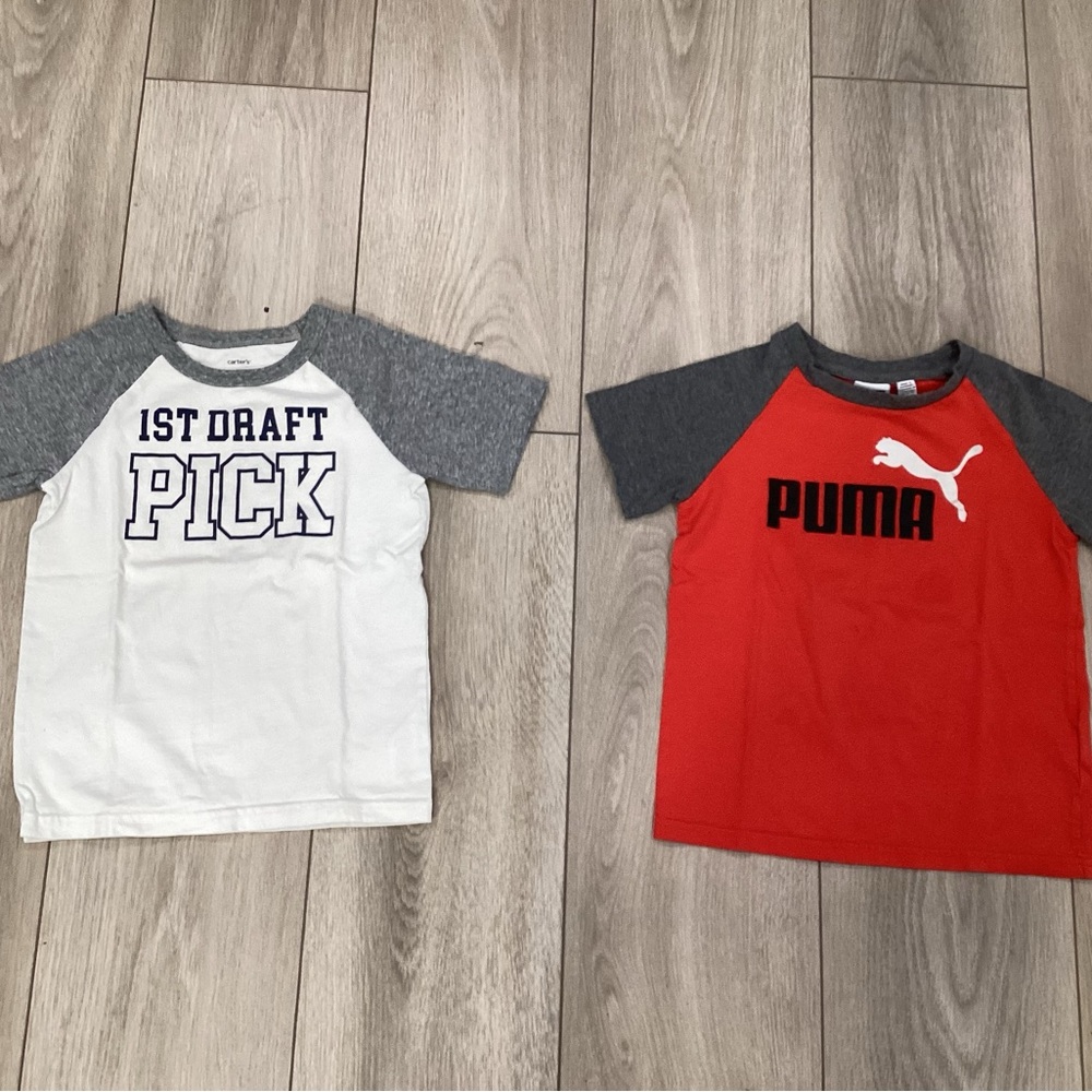 Puma Red and Carter’s white & Gray Kids T-Shirt